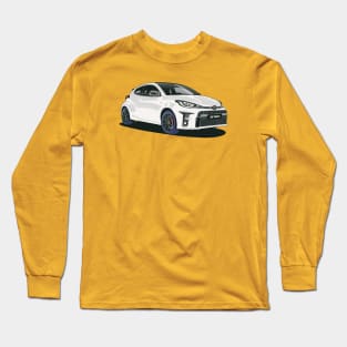 Toyota GR Yaris in Glacier White Long Sleeve T-Shirt